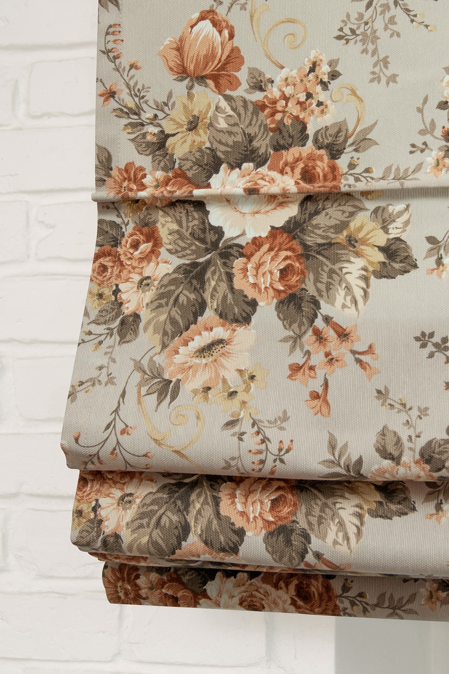 Римские шторы МАКСИ MAROON BOTANICO FLOR