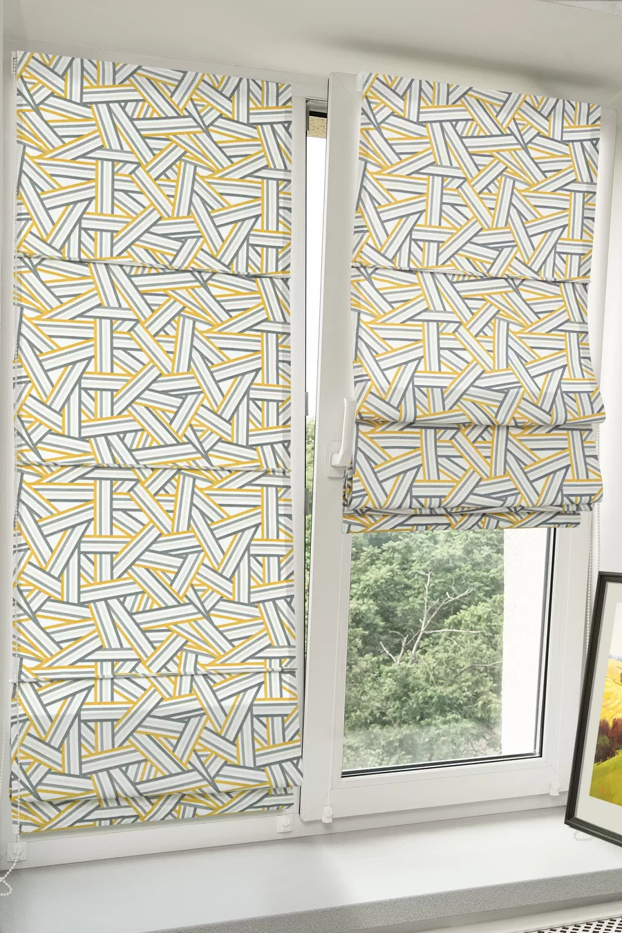 Римские шторы МИНИ ЖЕЛТЫЙ Digital Printed Sedef