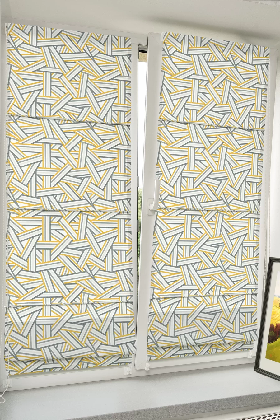 Римские шторы МИНИ ЖЕЛТЫЙ Digital Printed Sedef