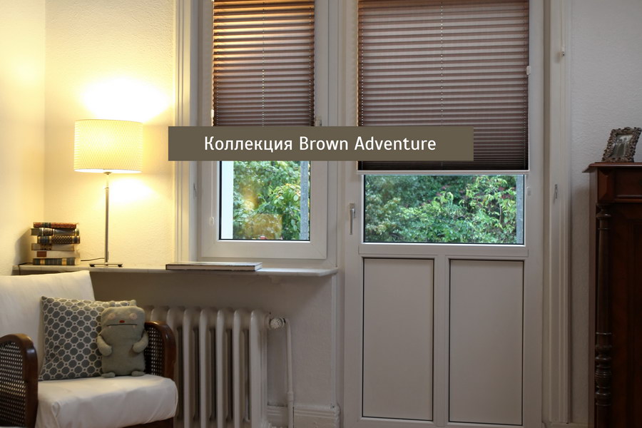 Шторы плиссе BROWN ADVENTURE в интерьере