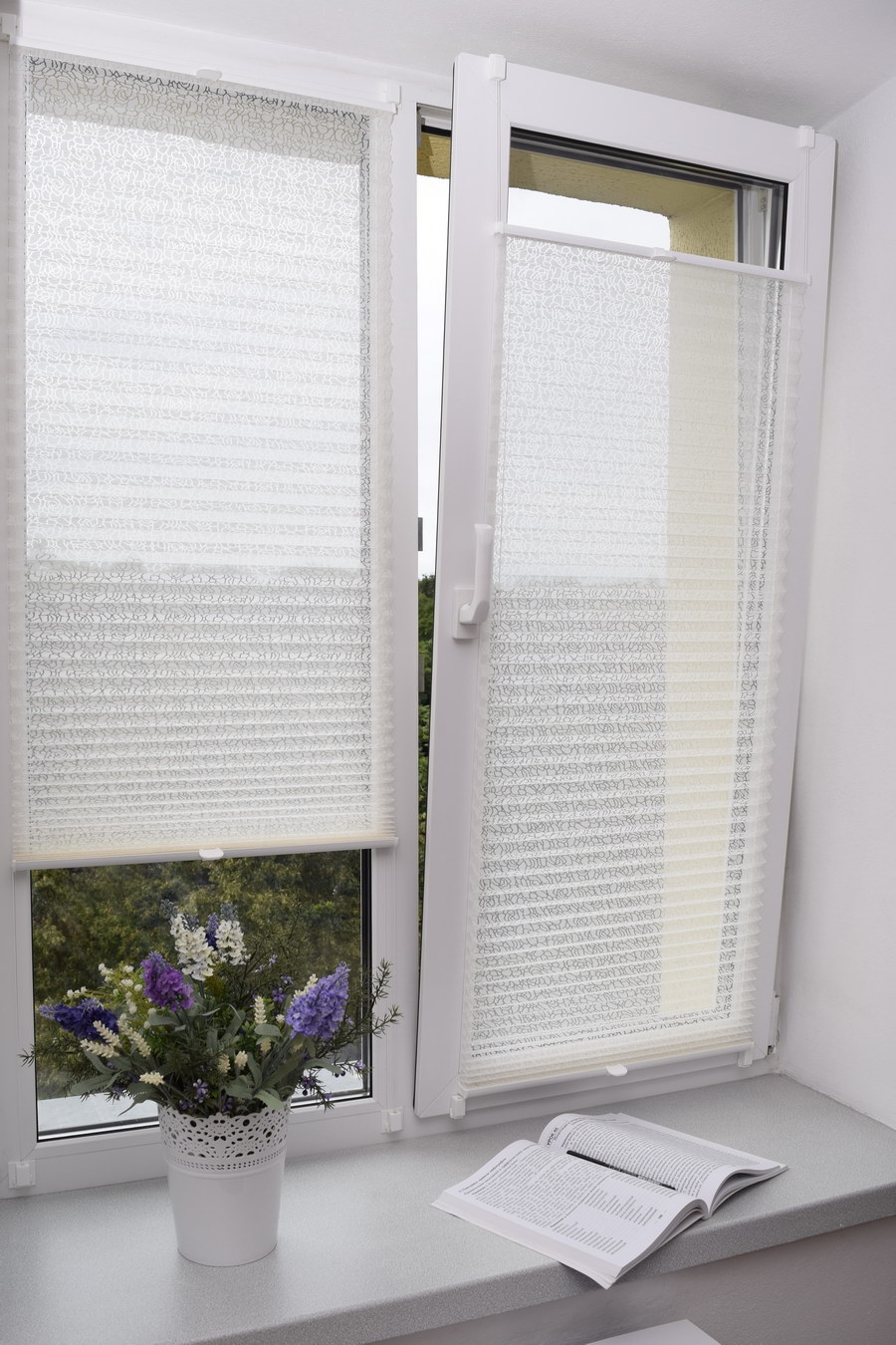 Шторы плиссе BASIC WHITE TRANSPARENT