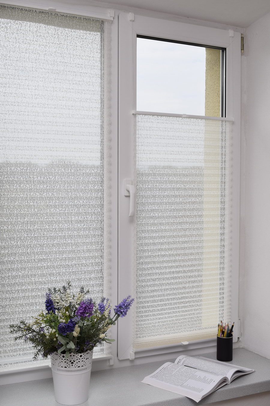 Шторы плиссе BASIC WHITE TRANSPARENT