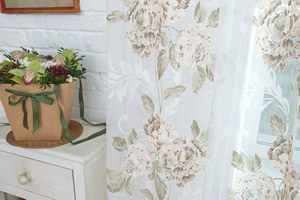 Шторы ШАМПАНЬ FLOWERS TUL