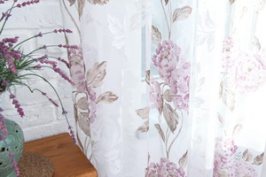 Шторы РОЗОВЫЙ FLOWERS TUL