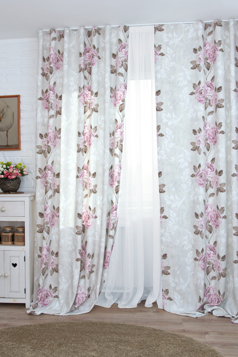 Шторы РОЗОВЫЙ FLOWERS
