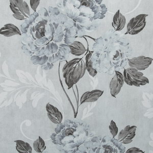 Ткань FLOWERS СЕРЫЕ ЦВЕТЫ 0005 для штор